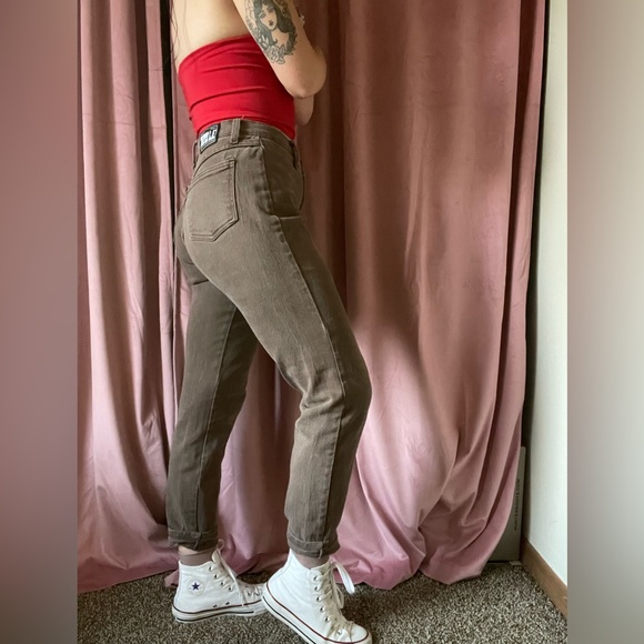 Watch La Denim - Vintage Brown High Waisted Jeans